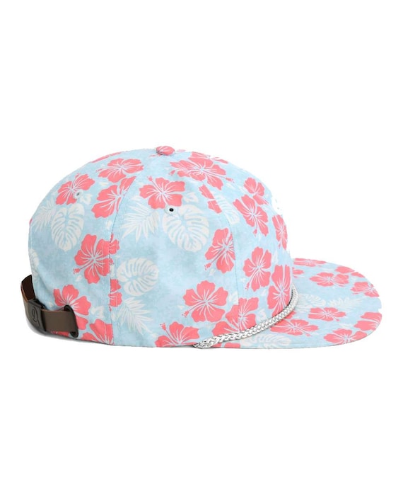 Custom Aloha Vintage Classic Rope Imperial Floral Leather Adjustable Hats. Perfect Gift, Spring/ Summer Trends Baseball Golf Cap UPF 50+