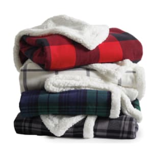 Manta/manta sherpa de franela bordada personalizada