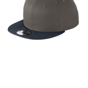 Custom New Era Snap Back Old School Iconic Hat with Flat Bill Great for Custom Embroidery. Add your company Logo. Name or Logo
