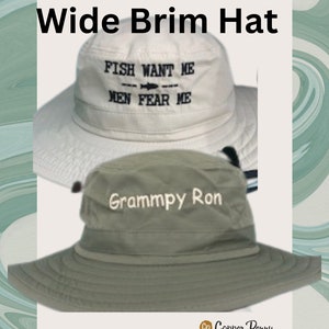 Custom Sun Hat Outdoor Wide-Brim Hat, Men&#39;s Bucket Hat, Sun Shade, Father&#39;s Day Best Gift, Fishing Day Out, Golf Hat Top Seller