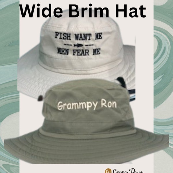 Custom Sun Hat Outdoor Wide-Brim Hat, Men's Bucket Hat, Sun Shade, Father's Day Best Gift, Fishing Day Out, Golf Hat Top Seller