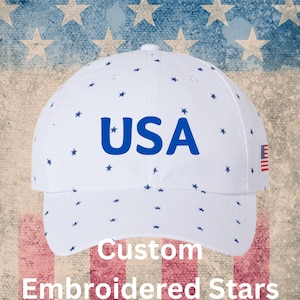 Gorra de béisbol vintage bordada personalizada de EE. UU.