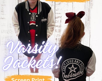 Veste Letterman/Varsity personnalisée pour jeune et adulte. Nom d'équipe personnalisé pour toutes les équipes sportives