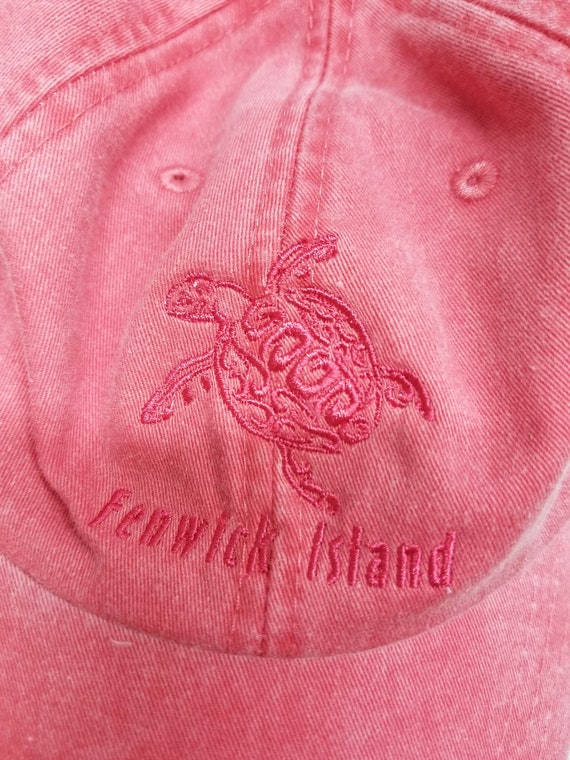 Pigment Dyed Cotton Twill Baseball Cap - Washed Pink Hat With Adjustable Brass Buckle - View #9
