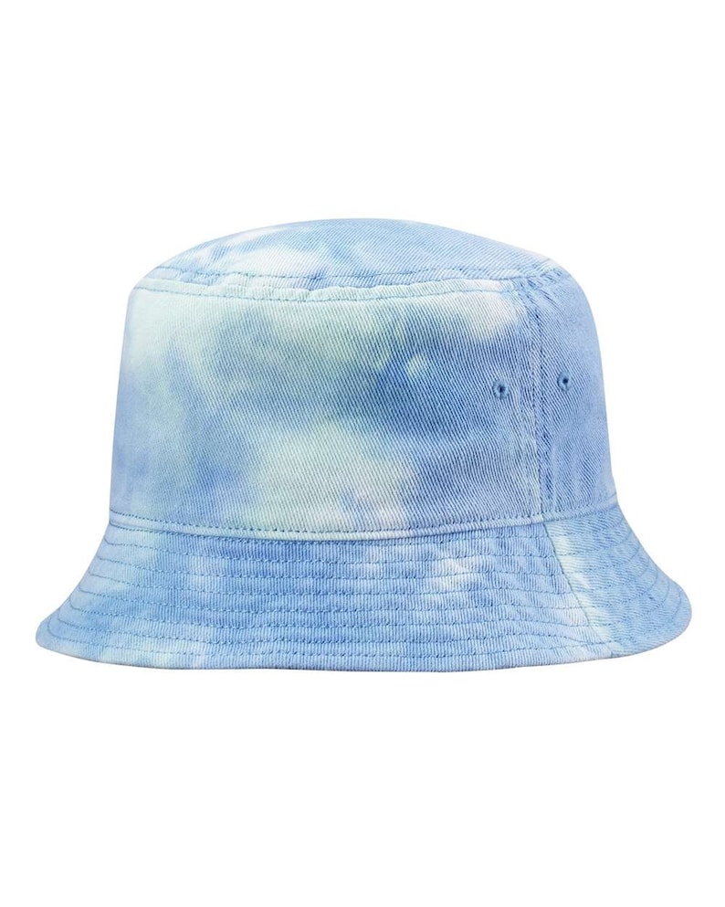 You Design it/Custom Embroidered Logo Tie-Dye Bucket Hat, ,TyeDye Bucket ,Personalized Casual Bucket Hat, Rainbow Colors, Family Bucket Hats Sky