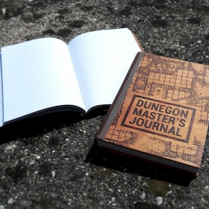 Handcrafted Wooden Dungeon Journal – Custom Engraved for Dungeons & Dragons, Pathfinder and All TTRPGs