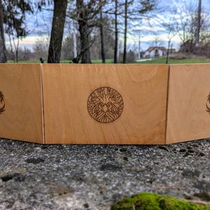 Handcrafted Wooden DM Screen – Custom Engraved for Dungeons & Dragons, Pathfinder and All TTRPGs - Regular Edition