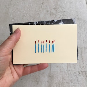 Carte brodée, carte d’anniversaire, carte d’anniversaire, carte de bougies brodées, carte d’anniversaire faite à la main, carte d’anniversaire brodée