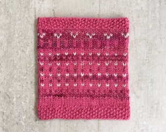 O/S Frau hand gestrickt Merino Halswärmer, Handknit Nackenwärmer, Merino Halswärmer, warmer Nackenwärmer, Fair Isle Gestrickter Halswärmer