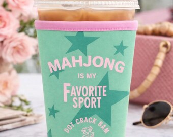 Iced Coffee Sleeve - Mahjong is my Favorite Sport