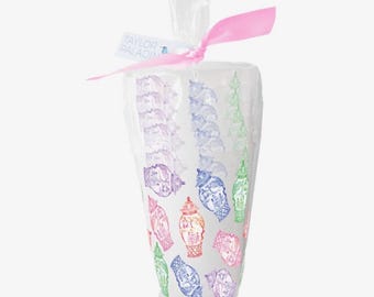 Colorful Ginger Jars Frosted Cups