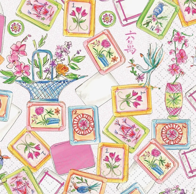 Mahjong Tile Allover Napkins bild 1