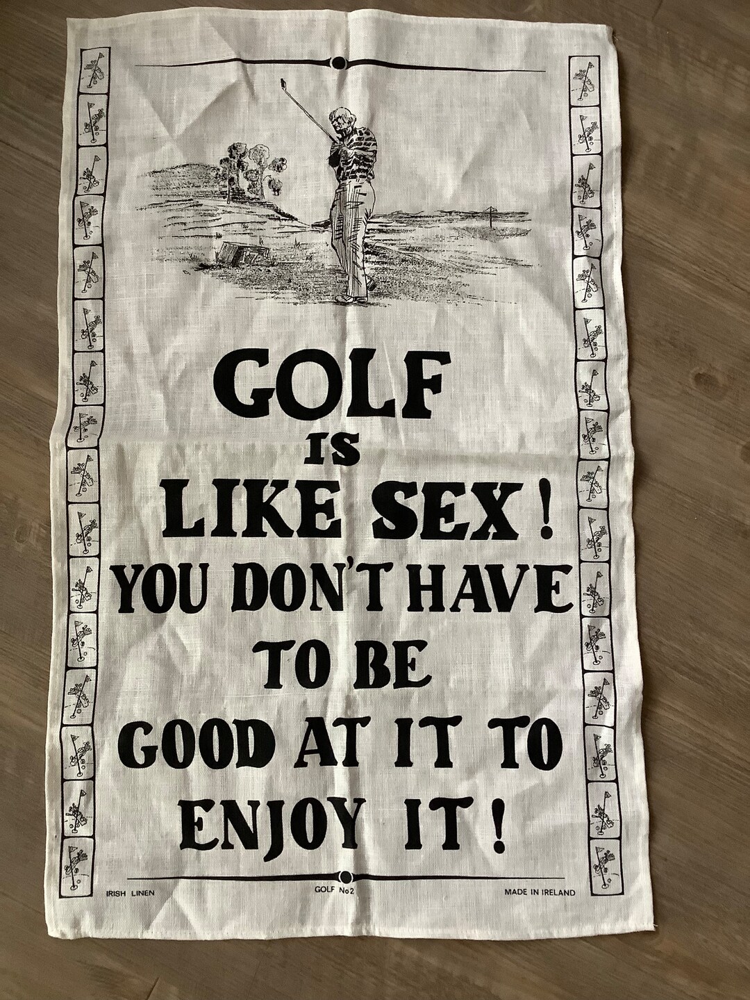 Irish Linen Tea Towel, Ulster Weavers, Ireland, Golf Tea Towel Etsy