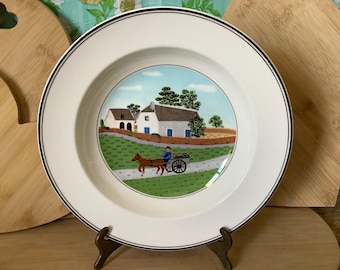 Villeroy & Boch Design Naif Soup Bowl, Going to Market #1, Rural Life, Gerard Laplau