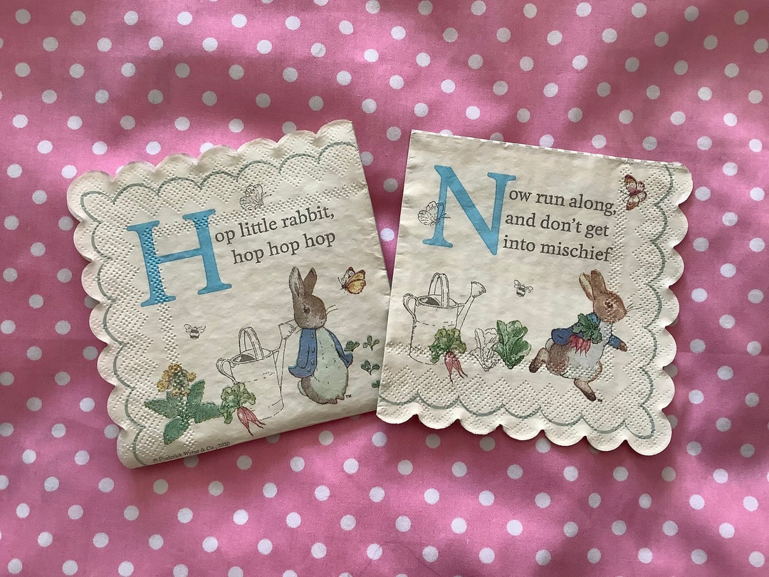 Decoupage Napkins, Peter Rabbit Beverage Napkins, Collage, Paper Crafts, Scrapbooking Etsy