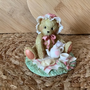 Vintage 1992 Cherished Teddies Marie Figurine, Friendship is a Special Treat