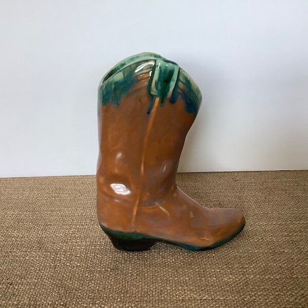 Cowboy Boot Vase Etsy