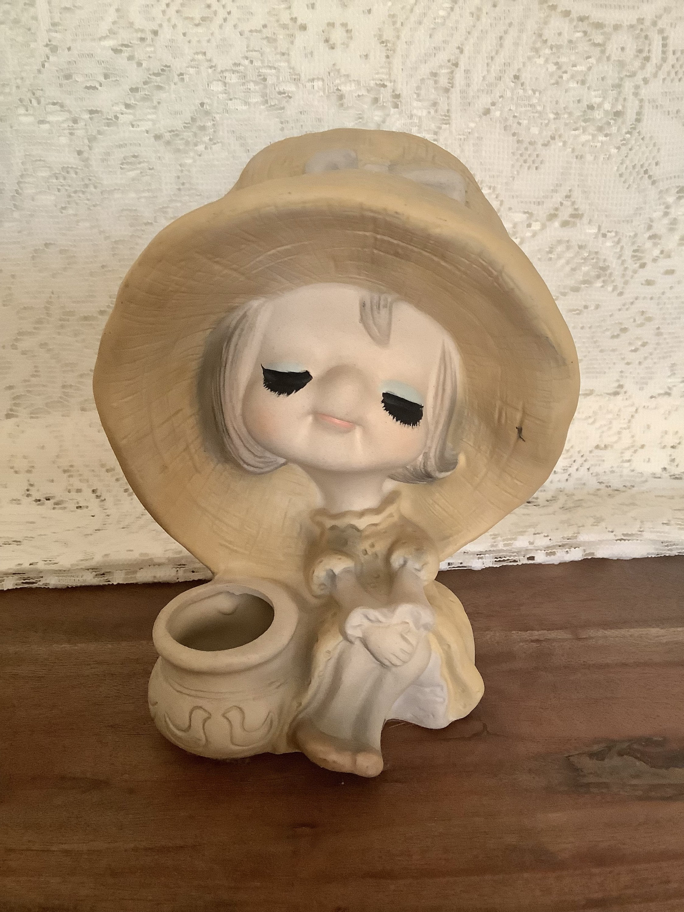 Uctci Pottery Figurine Planter Vintage Japanese Pottery Etsy