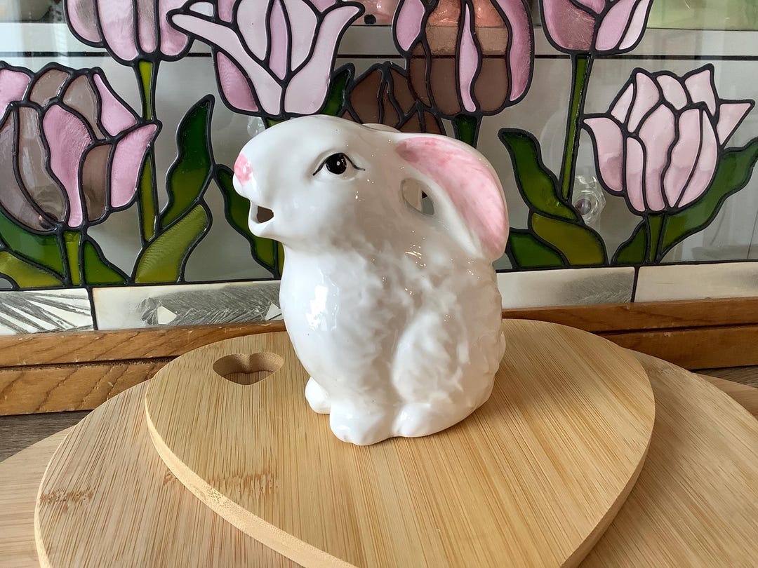 Vintage Bunny Creamer, Pink Eared Ceramic Rabbit Creamer, Japan - Etsy