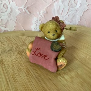 Cherished Teddies Love Pillow Figurine, Priscilla Hillman, Enesco, Vintage 2000