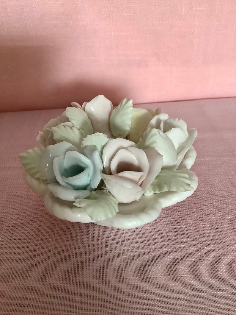 Ardalt Japan Taper Candle Holder Roses in a Basket Etsy