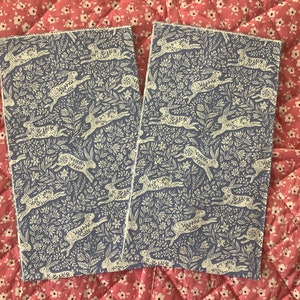 Chinoiserie Bunny Paper Napkins: Blue & White Decoupage, Set of 2
