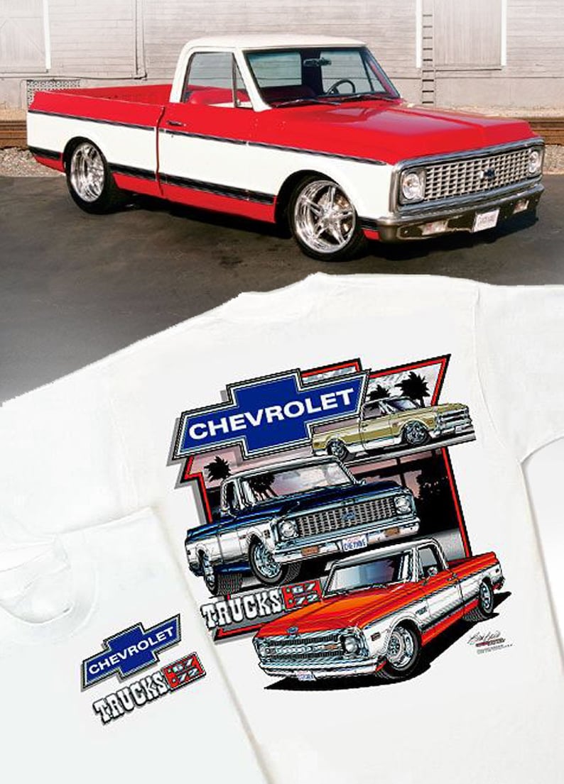 1972 trucks for sale on Chevrolet Trucks T Shirt Hs 032 1967 1968 1969 1970 1971 Etsy