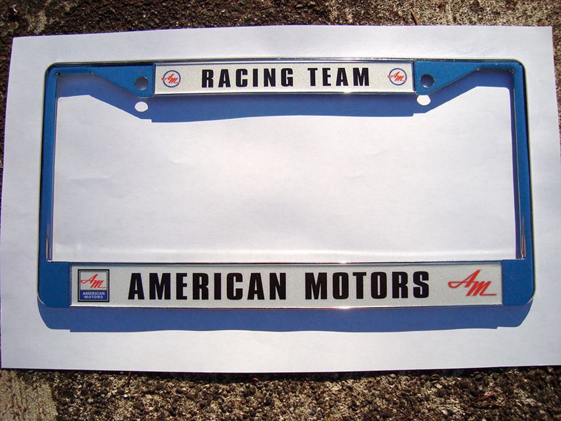 AMC American Motors Racing Team License Plate Frame - AMX Javelin Hurst ...