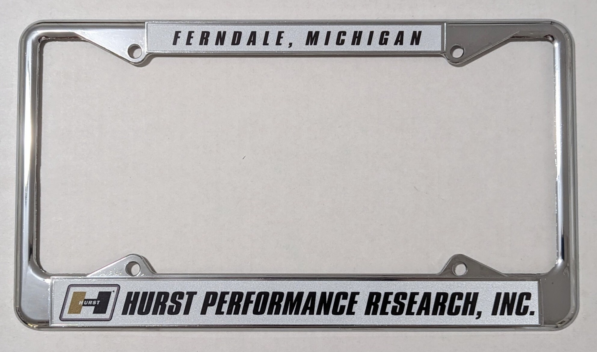 Hurst Performance Research License Plate Frame - Floor Shift Shifter ...