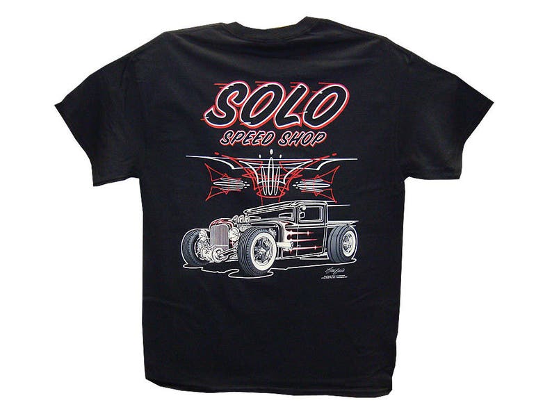 Solo Speed Shop Hauler Black T-shirt HS 049 Gasser Pickup - Etsy
