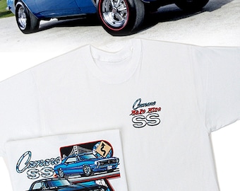 Chevrolet Camaro SS White T-Shirt - HS #007 1967 1968 1969 - Motion Copo Rs SS 350 396 427