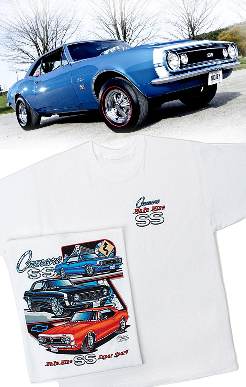 Super Sport Chevy Camaro SS Muscle Car Vintage Feel tri-Blend t-Shirt : JG  Infinite: : Clothing, Shoes & Accessories
