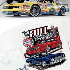 モンテカルロ SS ホワイト T シャツ - HS #030 シボレー シボレー SS454 レーシング NASCAR 70 71 72...84 85 86 87-2007