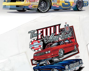 Monte Carlo SS White T-Shirt - HS #030 Chevrolet Chevy SS454 Racing NASCAR 70 71 72...84 85 86 87-2007