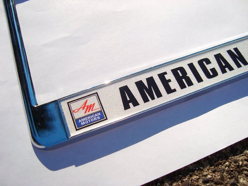 AMC American Motors Racing Team License Plate Frame - AMX Javelin Hurst ...