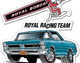 1965 Pontiac GTO Royal Bobcat Racing Team Sign 21" x 18" Hurst Drag Race Gasser BBT-037 - Shifter racing