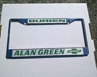 Alan Green Chevrolet License Plate Frame - Seattle Burien Chevy Performance Camaro Chevelle Corvette Nova SS