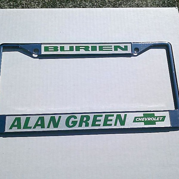 Chevrolet Dealer License Plate Frame Etsy