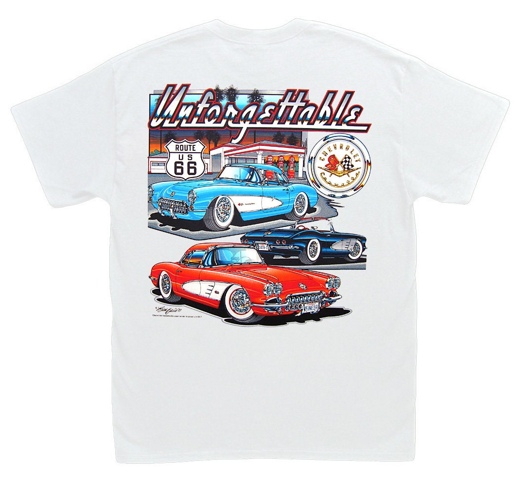 Unforgettable Corvette/ Stingray White T-shirt HS 008 - Etsy