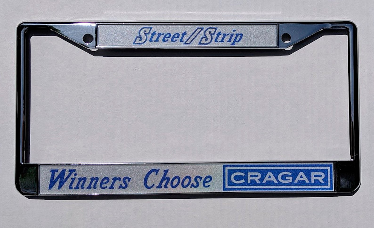 Cragar Vintage License Plate Frame S/S Wheels Winners Choose Gasser