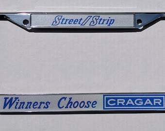 Cragar Vintage kentekenplaatframe - RVS wielen Winnaars kiezen Gasser Racing