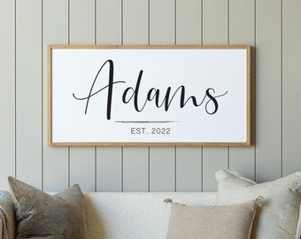 last name sign | family name sign | wedding gift | housewarming gift | established wood sign | family name established sign | D1