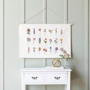Farmhouse Florals | Wall Hanging | Wall Art Canvas |  Nursery Wall Art | Baby Room Decor