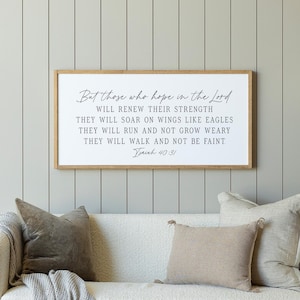 bible verse sign | but those who hope | Isaiah 40:31 sign | wings like eagles sign | scripture wood sign | scripture sign