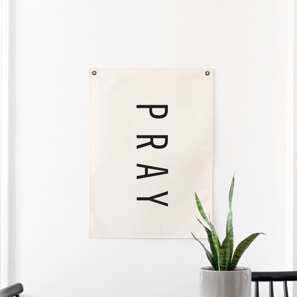 Pray canvas flag | dining room wall decor | wall decor for kitchen | pray sign