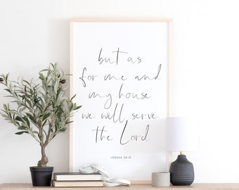 But As For Me And My House | Wood Sign | Joshua 24:15 | Christian Art | Bible Verse Wall Art | Living Room Decor | Bedroom Decor