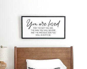 little boy bedroom decor | you are loved for the boys you are sign | boy bedroom sign | little boys room decor | boys room sign