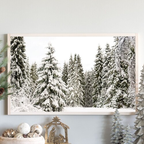 Winter Wonderland Framed Wall Art Christmas Wall Decor Etsy
