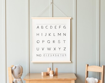alphabet wall art | classroom decor | playroom wall decor | kids room decor | nursery wall decor | wall hanging