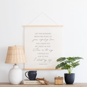 Let The Morning Bring Me Word | Psalm 143:8 | Wall Hanging | Scripture Verse | Boho Wall Decor